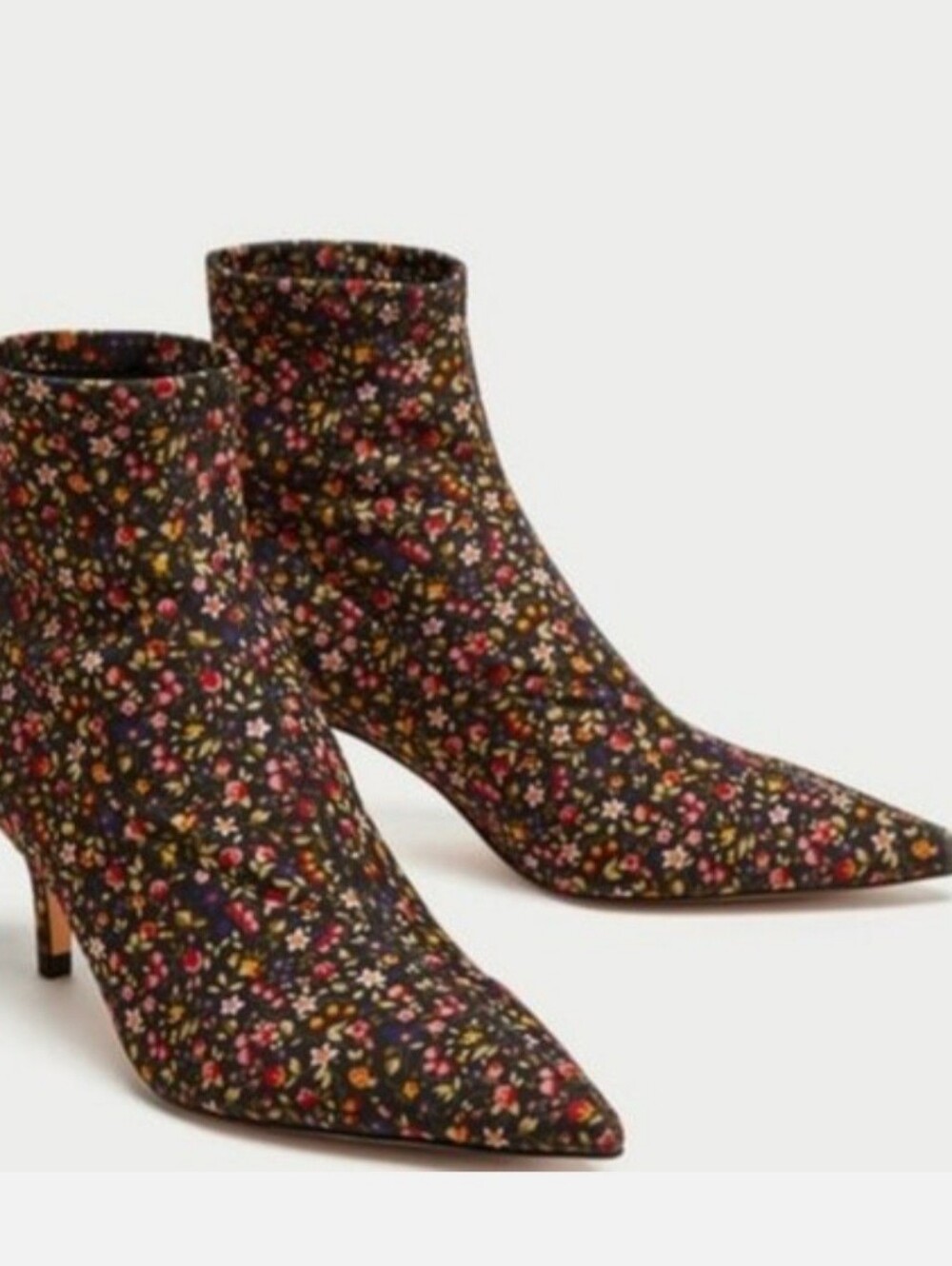 Zara Liberty Print Sock Bootie